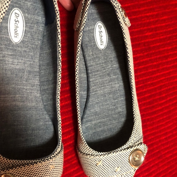 Navy and white woven flats - Picture 3 of 6